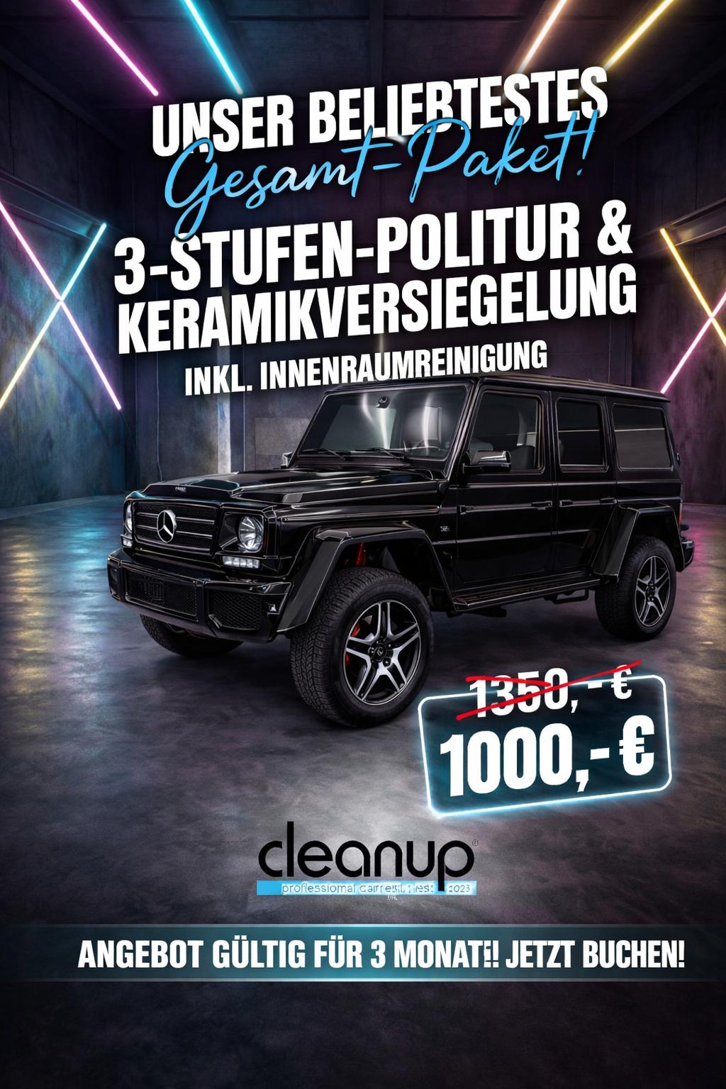 Gereinigtes Auto mit glänzendem Lack